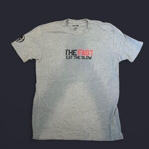 Spartan Grey 'The Fast Eat The Slow' Graphic Tee -‎ Men's Size L
